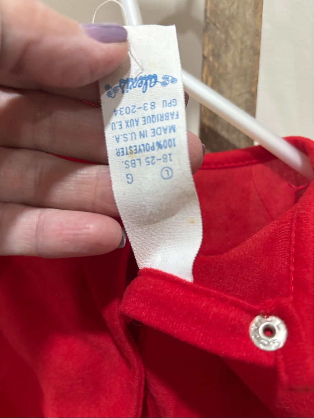 Source Unknown Red Ruffle-Trim Pajama Set with Bonnet - Picture 6 of 6